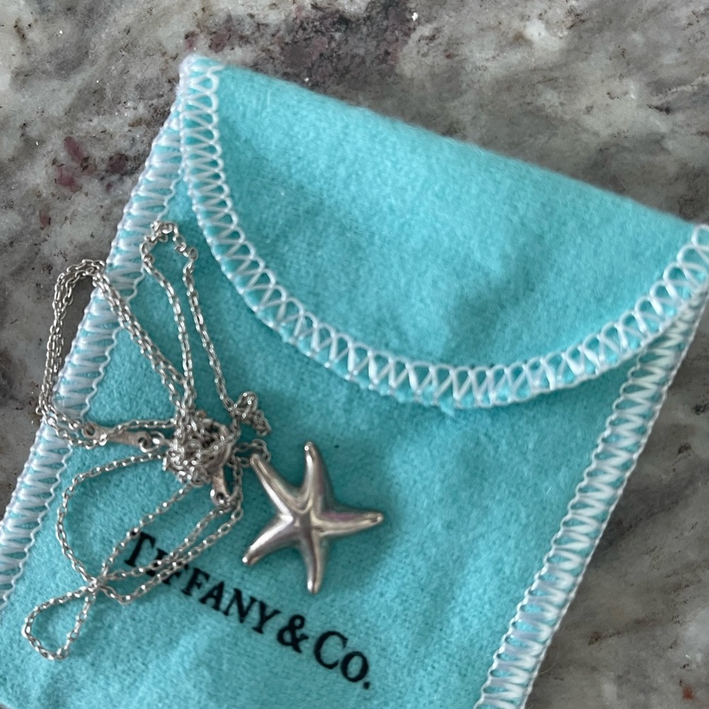 Tiffany & co starfish necklace pendent sterling silver
